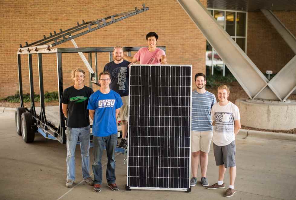Engineering students created a solar energy module that can travel to demonstrate its technology while collecting data.